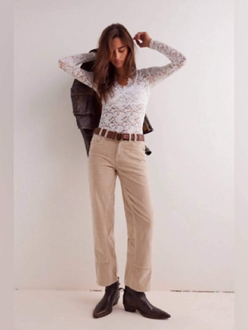 NWT Free People Risk Taker Corduroy Pants Size 25